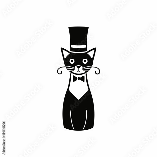 black cat in a hat