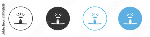 Lawn sprinkler icon Logo Template Design set