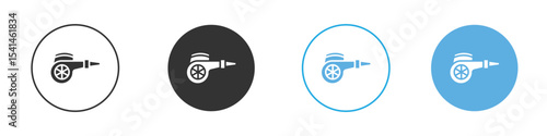 Leaf blower icon Logo Template Design set