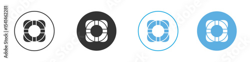 Life buoy icon Logo Template Design set