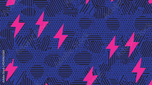 Geometric flashes illuminate vibrant abstract background creating dynamic energy
