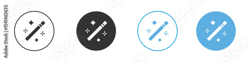 Magic wand icon Logo Template Design set