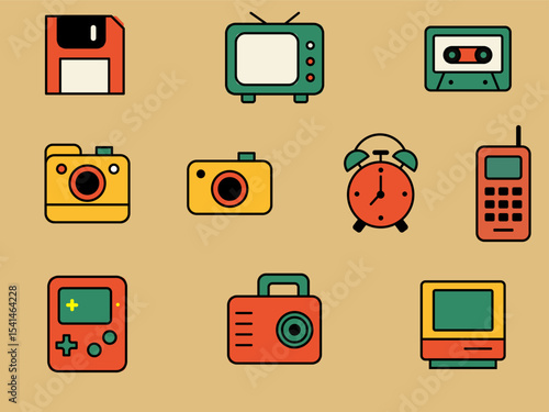 Retro Era Tech Item Design Collection