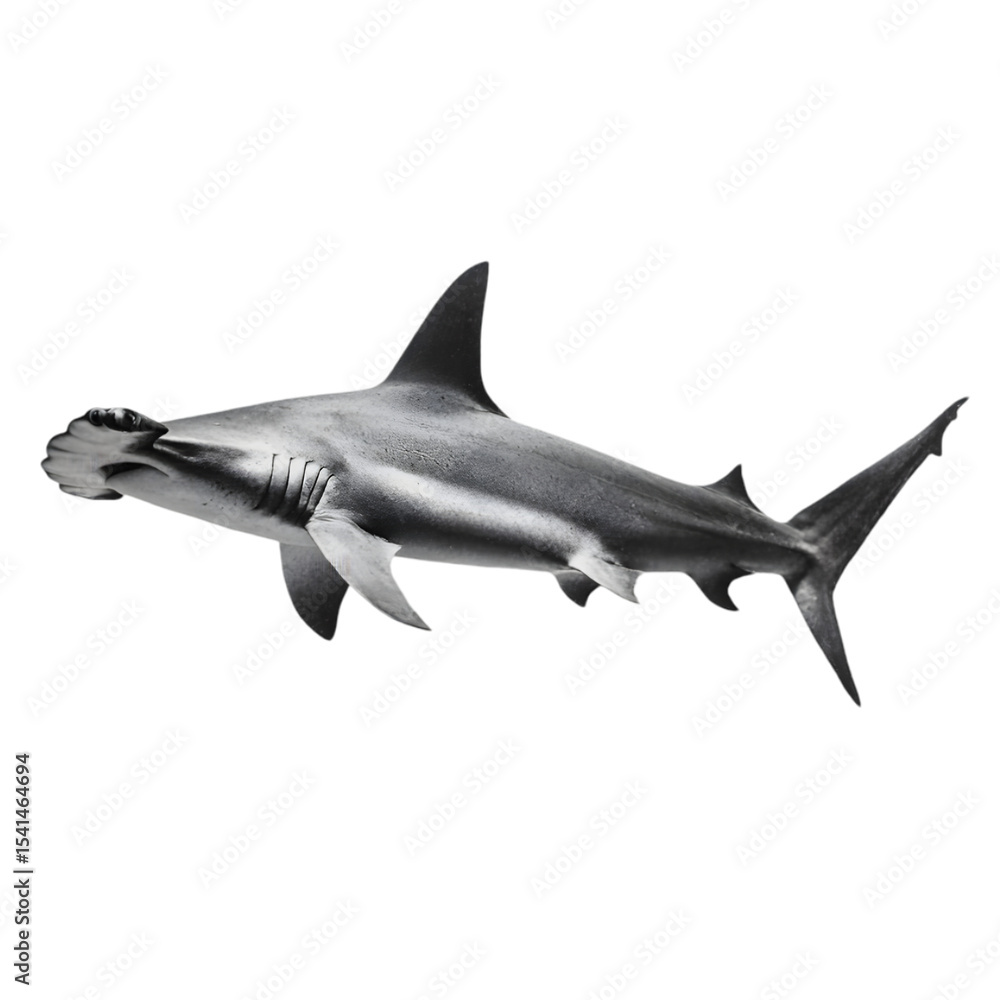 Hammerhead shark swimming gracefully in clear ocean waters with vibrant coral reefs in the background Hammerhead shark swimming gracefully in clear ocean waters with vibrant coral reefs in the background