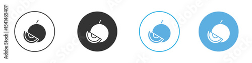 Melon icon Logo Template Design set