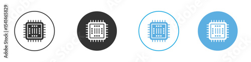 Microchip icon Logo Template Design set