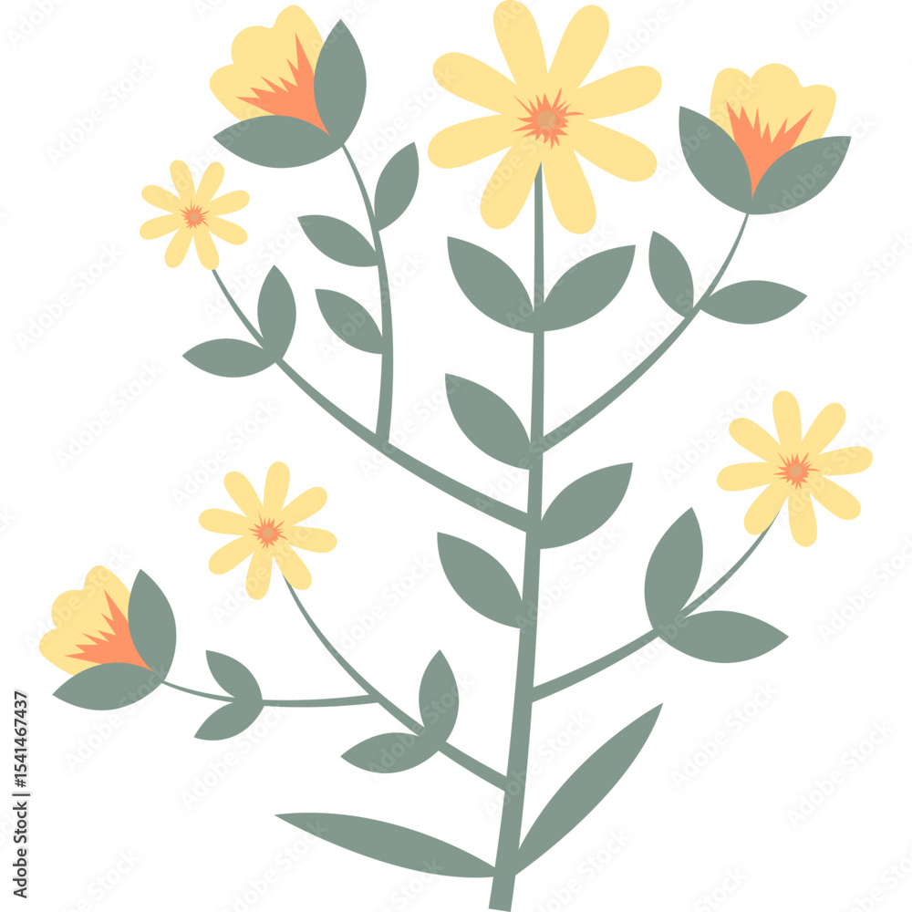 Fototapeta premium Organic Floral Element