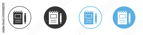 Notebook icon Logo Template Design set
