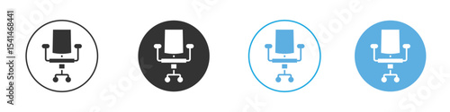 Office chair icon Logo Template Design set