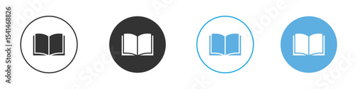 open book icon Logo Template Design set