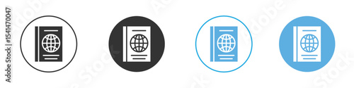 Passport icon Logo Template Design set