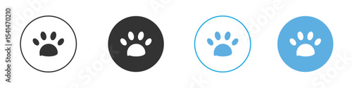 Paw icon Logo Template Design set