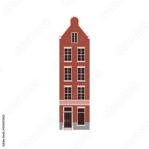 Old city house in UK, London. European townhouse, historical facade. English ...