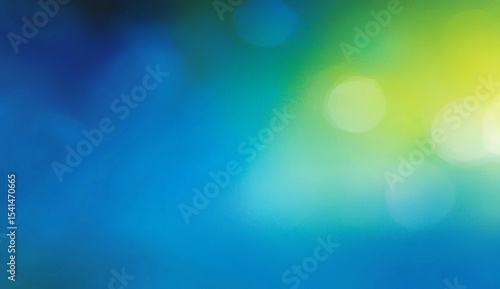 Abstract Blurry Background With Blue Green Yellow Hues