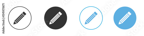 Pencil icon Logo Template Design set