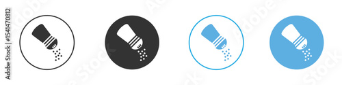 Pepper shaker icon Logo Template Design set