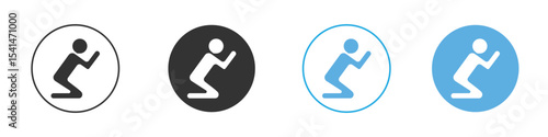 Person Praying icon Logo Template Design set