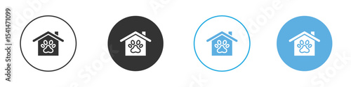 Pet shelter icon Logo Template Design set
