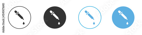Pipette icon Logo Template Design set