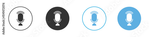 Podcast icon Logo Template Design set