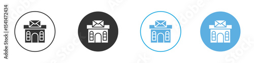 Post office icon Logo Template Design set