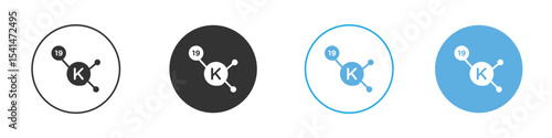 Potassium icon Logo Template Design set