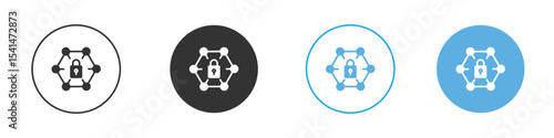 Private network icon Logo Template Design set