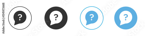 Question icon Logo Template Design set