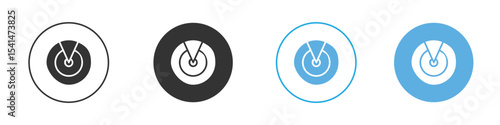 Radar detection icon Logo Template Design set