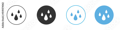 Raindrops icon Logo Template Design set