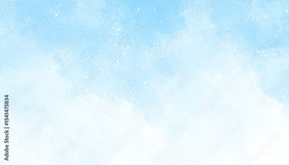 Obraz premium Pale blue abstract sky with winter clouds and a hint of snow texture