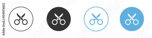 Scissors icon Logo Template Design set