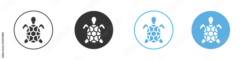 Obraz premium Sea turtle icon Logo Template Design set