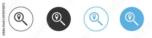 Search Location icon Logo Template Design set