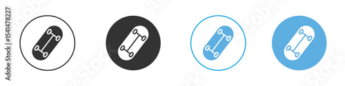 Skateboard icon Logo Template Design set