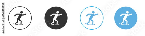 Skating icon Logo Template Design set