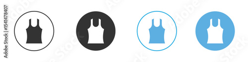 Sleeveless shirt icon Logo Template Design set