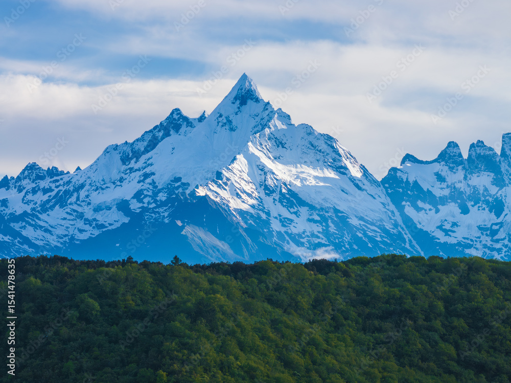 Majestic Meili Snow Mountain Mianzimu with green foreground Majestic Meili Snow Mountain Mianzimu with green foreground
