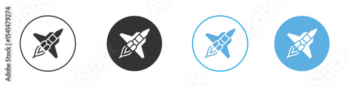 Space shuttle icon Logo Template Design set