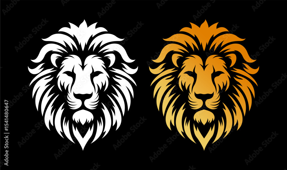 Obraz premium Lion Head Shape Vector for Logo design