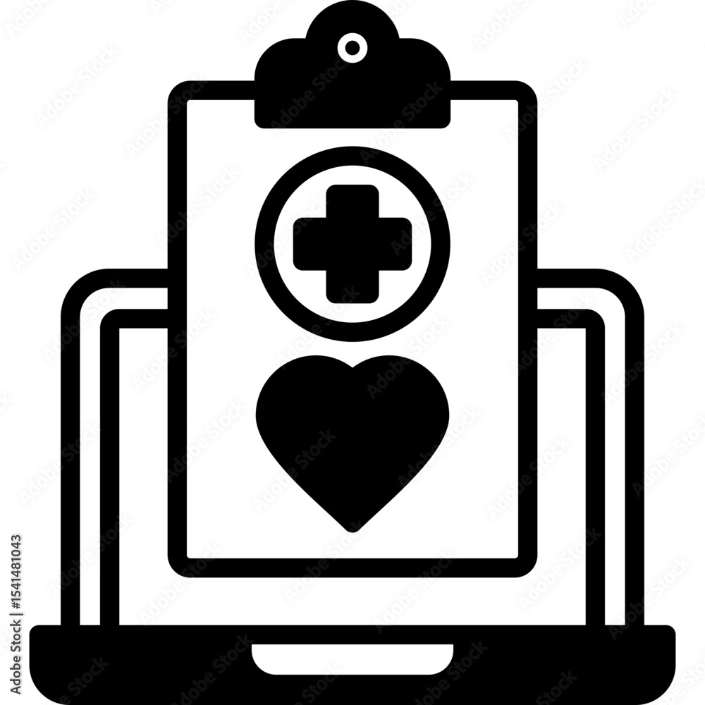 Fototapeta premium Digital Health mixed icon