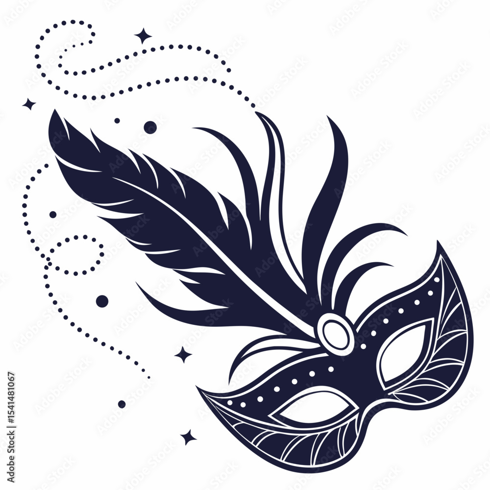 Fototapeta premium carnival mask vector illustration