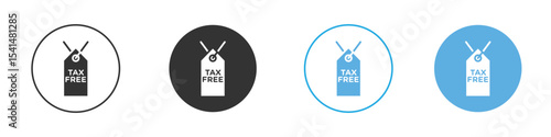 Tax free icon Logo Template Design set