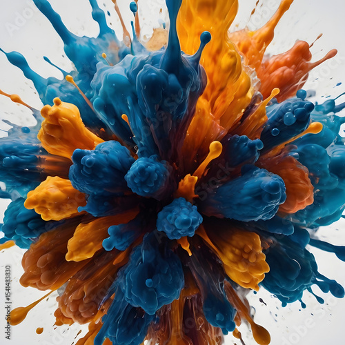 blue watercolor painting