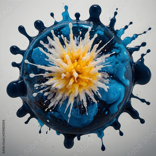 blue liquid splash