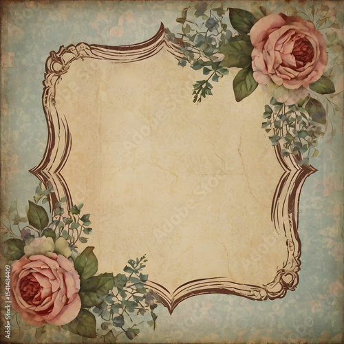vintage background with roses