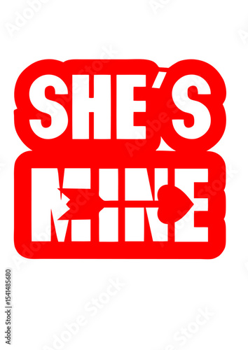 she s mine fleche coeur saint valentin