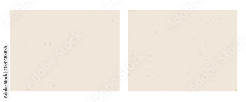 Recycled rice paper backgrounds collection. Tiny speckle eggshell texture pattern. Grainy organic kraft paper texture. Off-white bg. Cream color handmade banner backdrop. Light beige sand grain effect