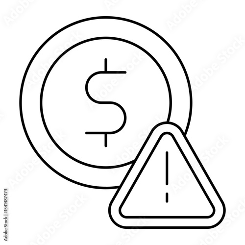 Financial Warning outline icon