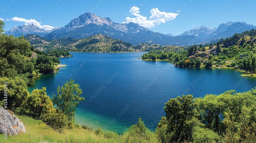 Fototapeta premium lake and mountains